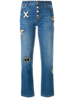 джинсы на пуговицах с заплатками Each X Other