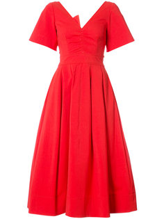 расклешенное платье с бантом  Oscar de la Renta