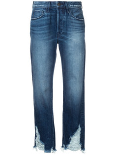 джинсы с рваными деталями 3X1
