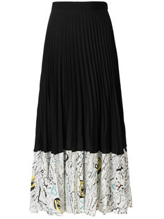 плиссированная юбка с контрастным дизайном Maison Margiela