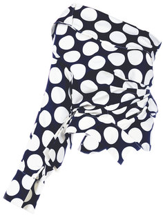 асимметричная блузка с узором в горох A.W.A.K.E. Awake