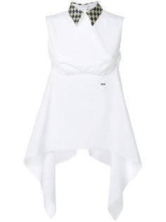 checkered collar sleeveless shirt Off-White