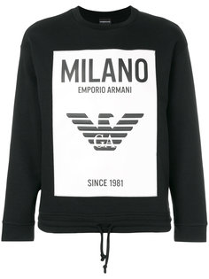 толстовка с принтом Emporio Armani