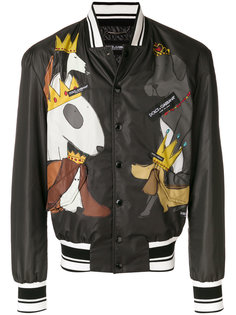 куртка-бомбер с собаками Dolce &amp; Gabbana
