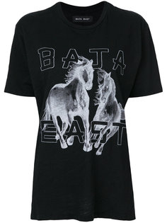 two horse print T-shirt  Baja East