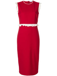платье с рюшами  Red Valentino