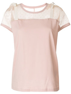 топ с сетчатыми панелями Red Valentino