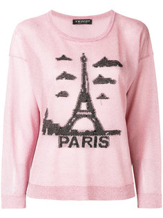 Eiffel Tower embroidered sweater Twin-Set