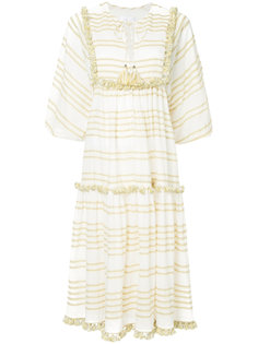striped tassel trim dress Zimmermann