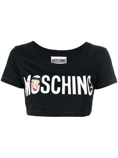 укороченный топ с принтом  Moschino