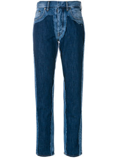 джинсы с высокой талией и контрастными панелями Maison Margiela