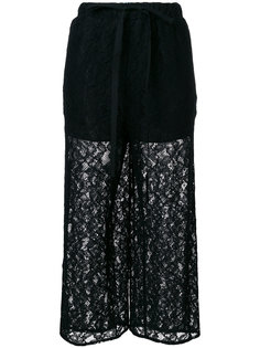 брюки с кружевным слоем Mm6 Maison Margiela