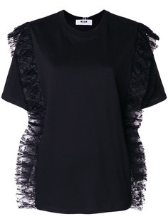футболка с рюшами MSGM