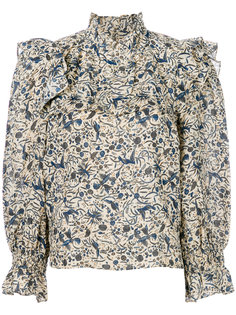 блузка с цветочным узором и оборками Isabel Marant Étoile