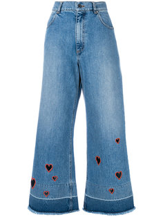 укороченные джинсы с вырезными деталями  Vivetta