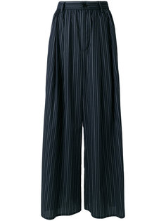 широкие брюки в полоску  Mm6 Maison Margiela