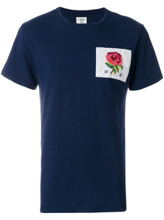 футболка с заплаткой с принтом розы Kent &amp; Curwen