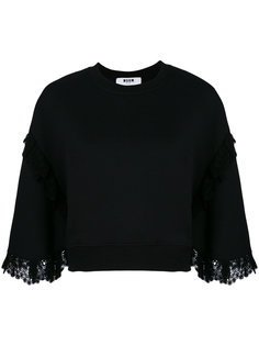 толстовка с кружевной отделкой  MSGM