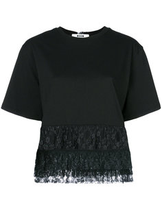 футболка с кружевной отделкой  MSGM