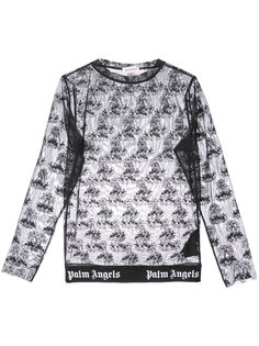 сетчатый топ с вышивкой Palm Angels