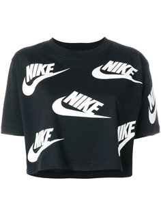 укороченная футболка с принтом логотипа Nike