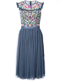 расклешенное платье с цветочным принтом Needle &amp; Thread