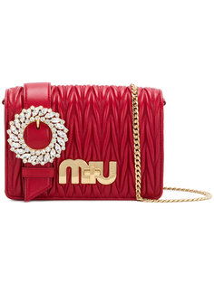 сумка на плечо Lady с брошью Miu Miu