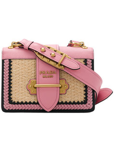 соломенная сумка на плечо Cahier Prada