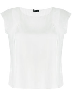 футболка с сетчатыми рукавами  Emporio Armani