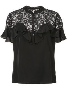 блузка с кружевной панелью Rebecca Taylor