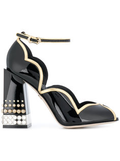 туфли на декорированных каблуках Dolce &amp; Gabbana