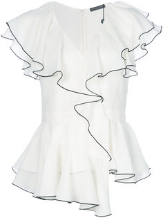 блузка с оборками  Alexander McQueen