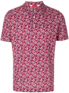 футболка-поло с цветочным принтом Isaia