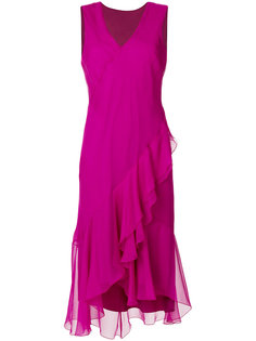 платье с рюшами Alberta Ferretti
