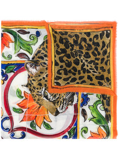 платок с леопардовым принтом Dolce &amp; Gabbana