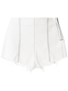 джинсовые короткие шорты с завышенной талией MSGM