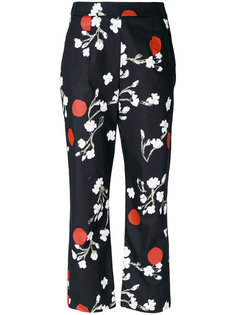 укороченные классические брюки с цветочным принтом Isa Arfen