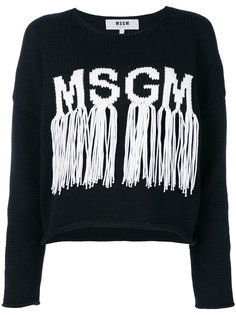 трикотажный джемпер с логотипом  MSGM