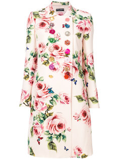 пальто с цветочным принтом  Dolce &amp; Gabbana