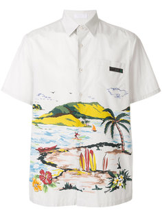 рубашка с принтом-пейзажем Prada
