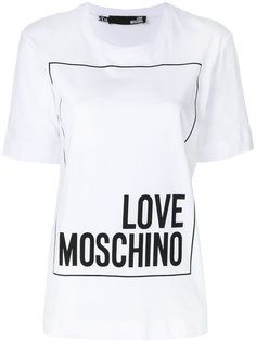 футболка с принтом-логотипом Love Moschino