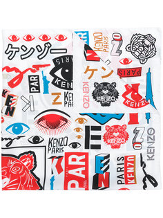 multi icon scarf Kenzo