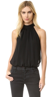 alice + olivia Maris Gathered Halter Top