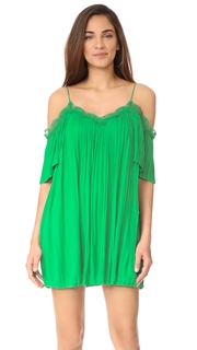 alice + olivia Mimi Cold Shoulder Pleated Dress