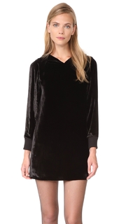 alice + olivia Barron Hooded Velvet Dress