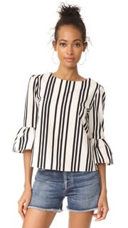 alice + olivia Bernice Ruffle Sleeve Top