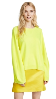 Adam Lippes Double Face Sweater with Balloon Sleeves