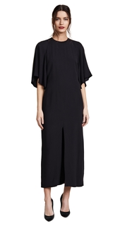 Adam Lippes Flounce Sleeve Midi Dress