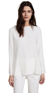 Adam Lippes Crew Neck Satin Tunic