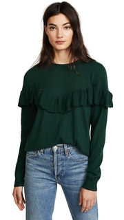 ANINE BING Cashmere Ruffle Knit Sweater